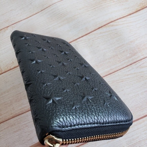 Jimmy Choo Nellie Star Leather Zip Around Long Wallet - Picture 5 of 16